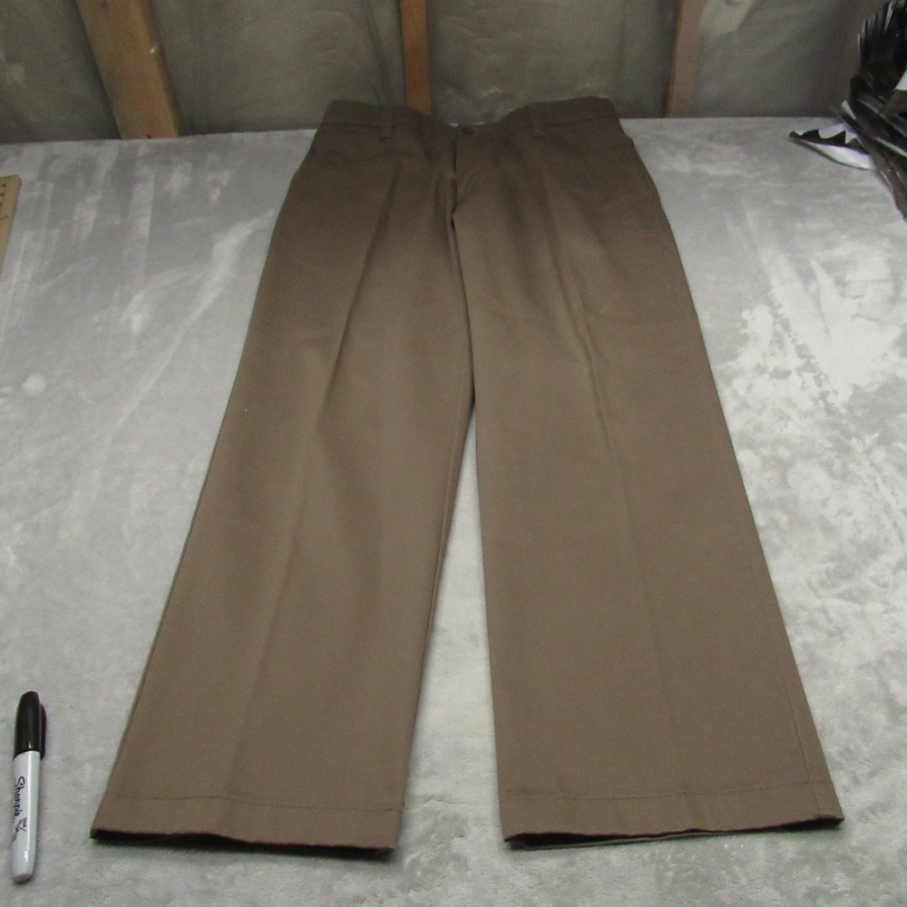 Cherokee Chino Pants Men 34x32 Brown Classic Flat Front Straight Leg Work Casual